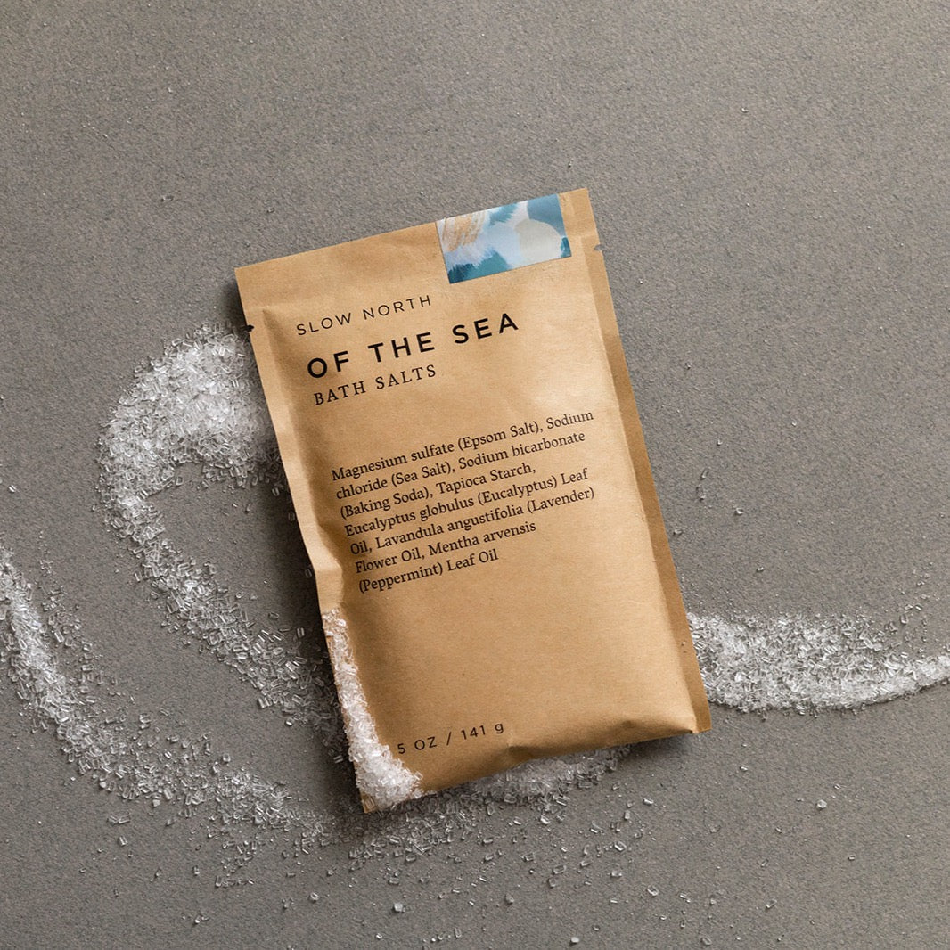 Eucalyptus Of The Sea Bath Salts | Epsom Salt, Sea Salt & Essential Oils | Eucalyptus, Lavender & Peppermint | 5 oz | Slow North