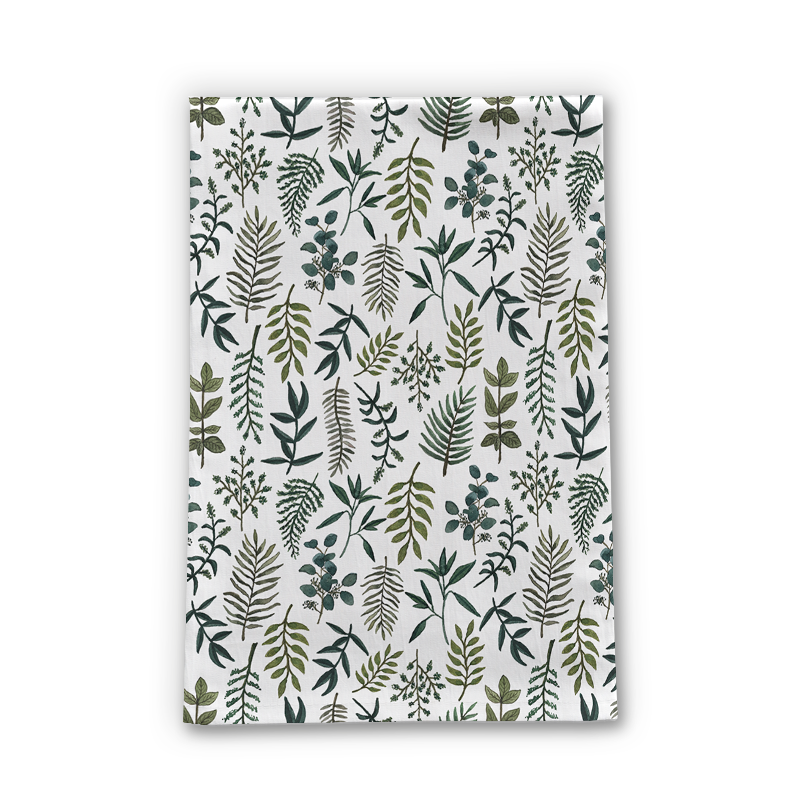 Fern Watercolor Tea Towel | Cotton Twill | Lauren Ullrich Art