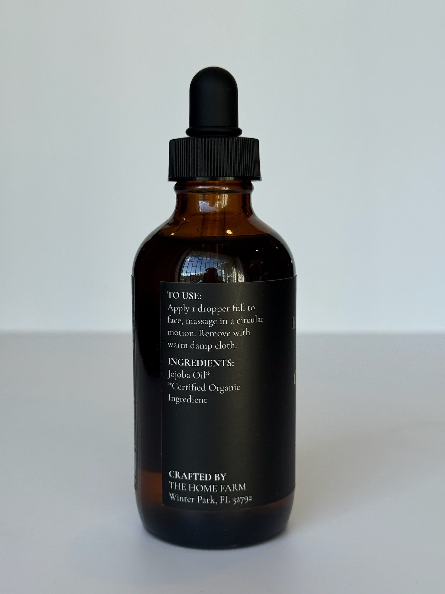 Oil Cleanser | Certified Organic Jojoba Oil | Anti-Aging, Pore-Cleansing & Oil-Balancing | 4 oz | The Home Farm