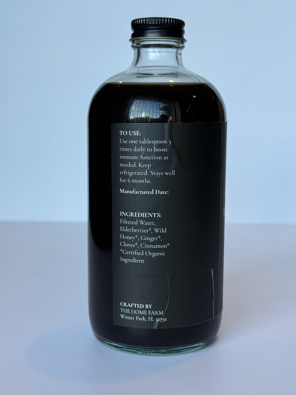 Organic Elderberry Syrup | Immune Support | Cold & Flu Relief | Small Batch | The Home Farm
