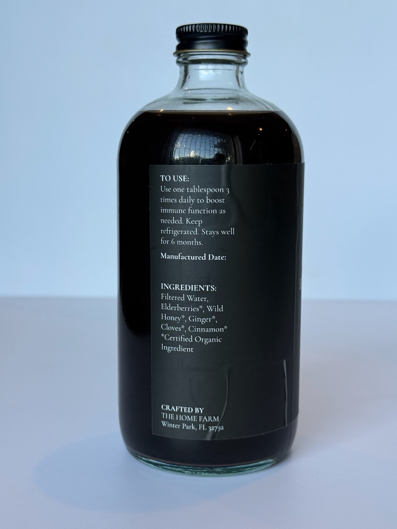 Organic Elderberry Syrup | Immune Support | Cold & Flu Relief | Small Batch | The Home Farm