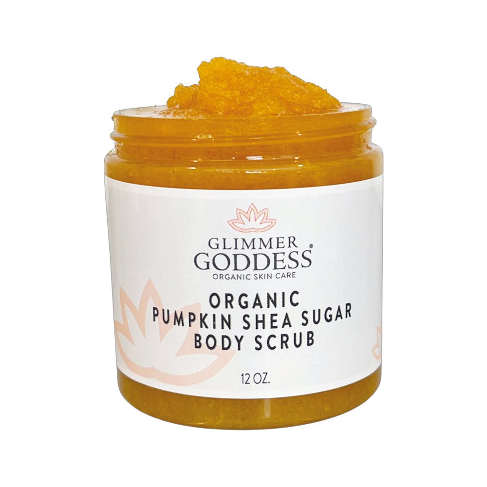 Organic Pumpkin Shea Sugar Body Scrub | Fall Glow Ritual | Brown Sugar, Real Pumpkin, Shea Butter & Almond Oil | Glimmer Goddess®