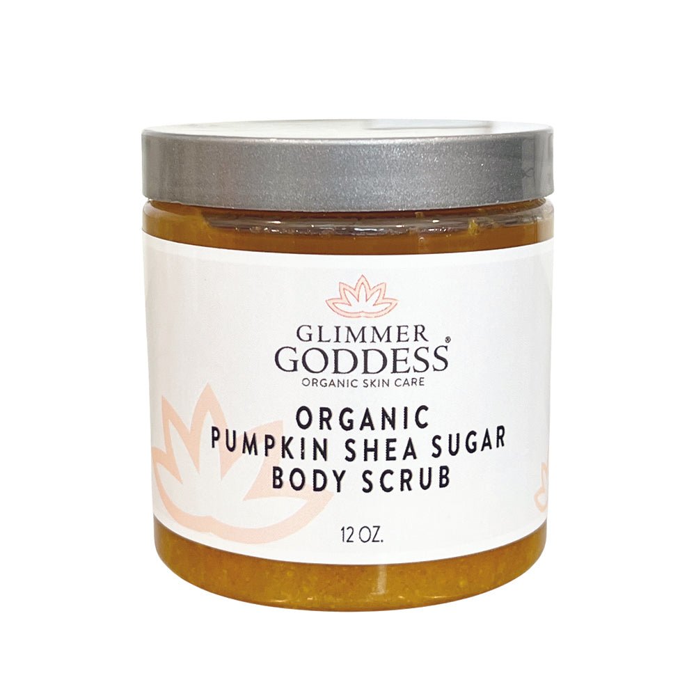 Organic Pumpkin Shea Sugar Body Scrub | Fall Glow Ritual | Brown Sugar, Real Pumpkin, Shea Butter & Almond Oil | Glimmer Goddess®