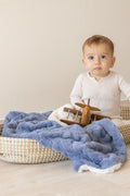 Super Cozy Blue Zig-Zag Fur Blanket
