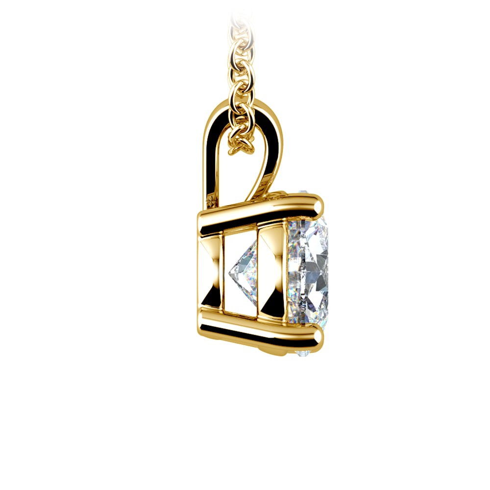 Lab-Grown Diamond Pendant | 14K Gold Chain | VS Clarity | 0.5 & 0.75 CTW | Made in USA | Vossagin