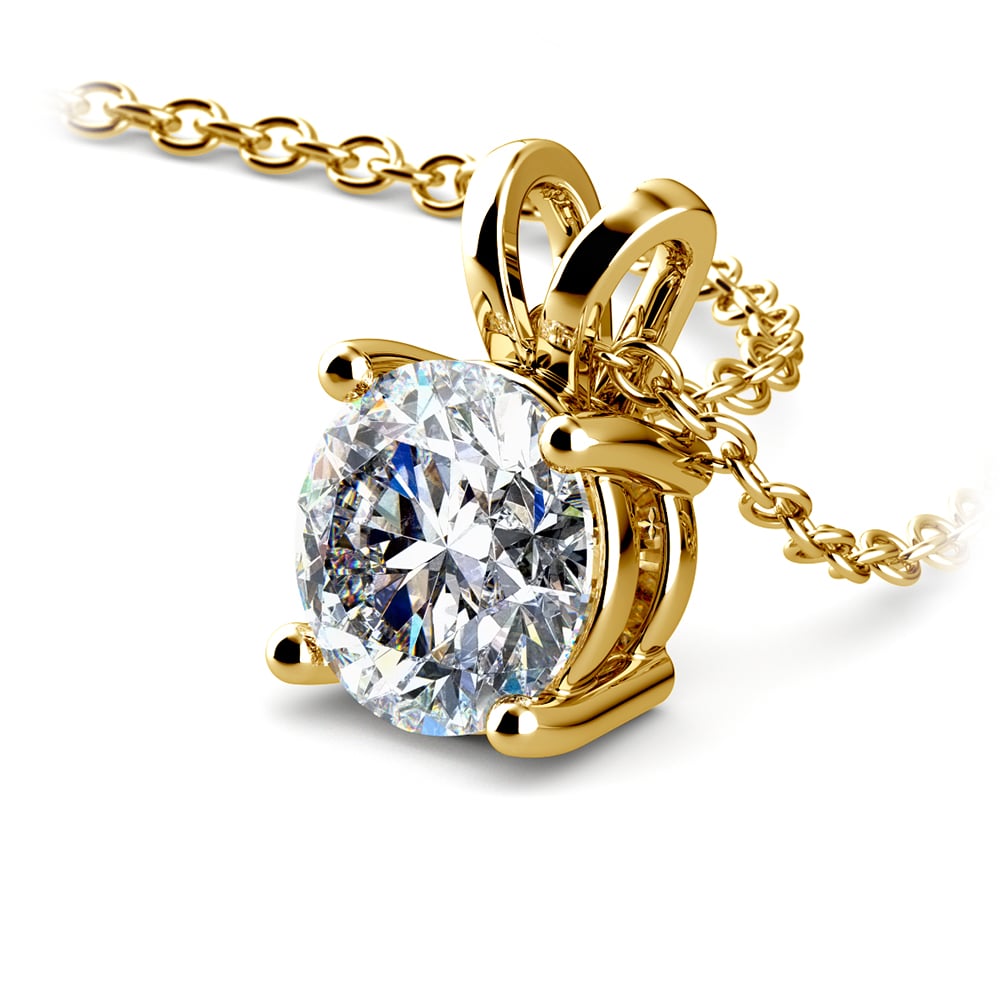 Lab-Grown Diamond Pendant | 14K Gold Chain | VS Clarity | 0.5 & 0.75 CTW | Made in USA | Vossagin