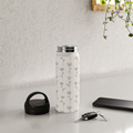 Ink Flower Handle Lid Water Bottle