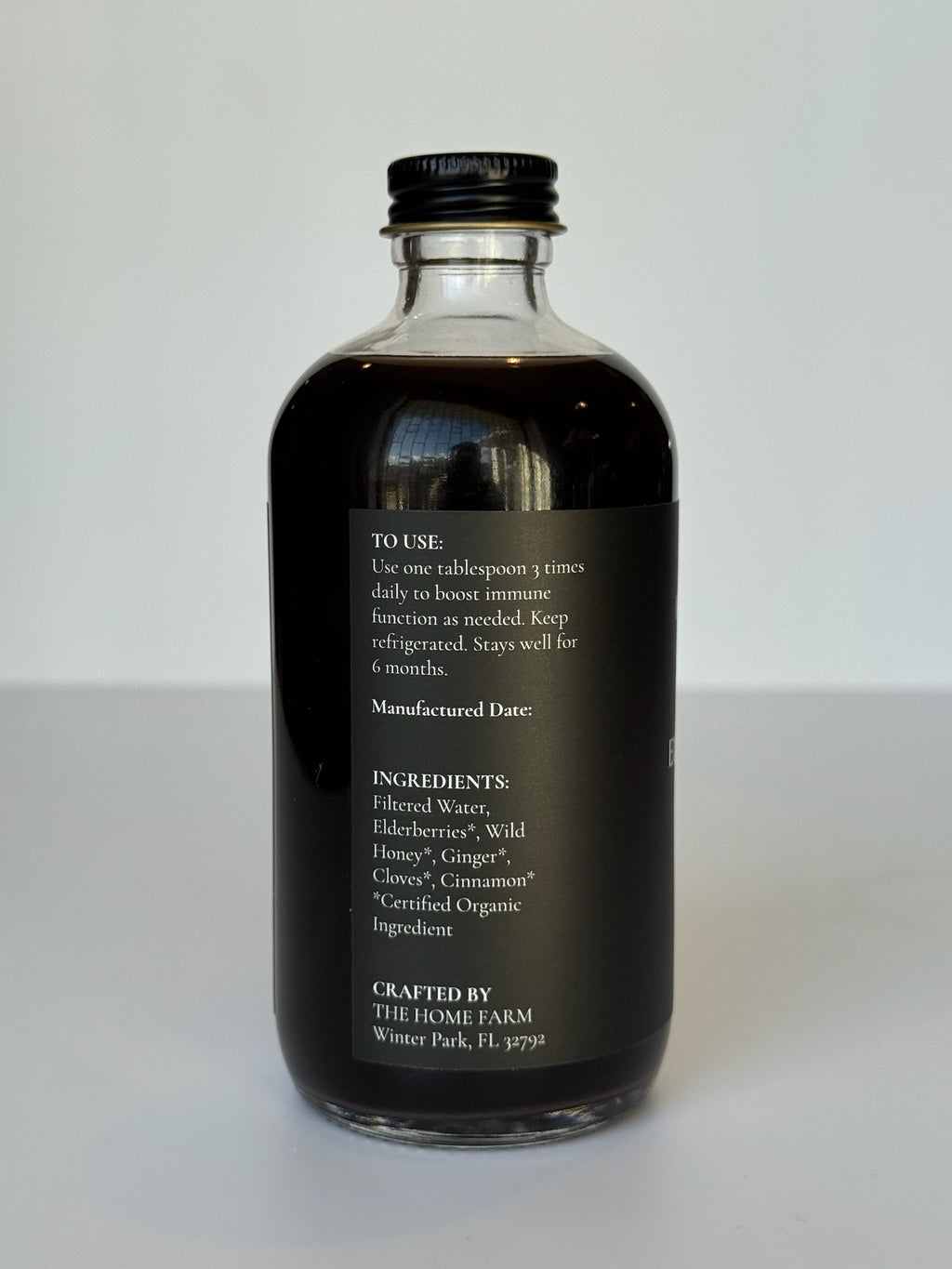 Organic Elderberry Syrup | Immune Support | Cold & Flu Relief | Small Batch | The Home Farm