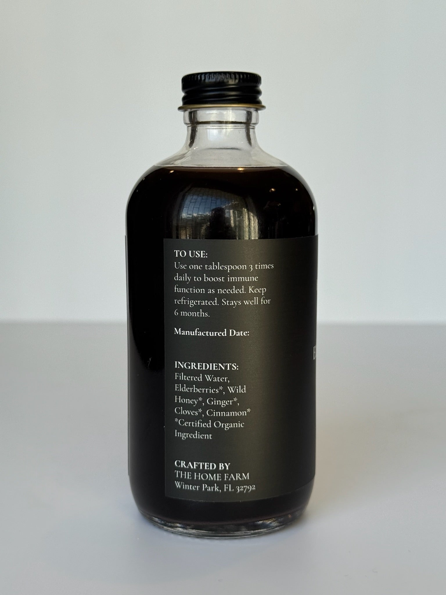 Organic Elderberry Syrup | Immune Support | Cold & Flu Relief | Small Batch | The Home Farm