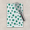 Four Leaf Clover St. Patrick's Day Tea Towel | Cotton Twill | Lauren Ullrich Art