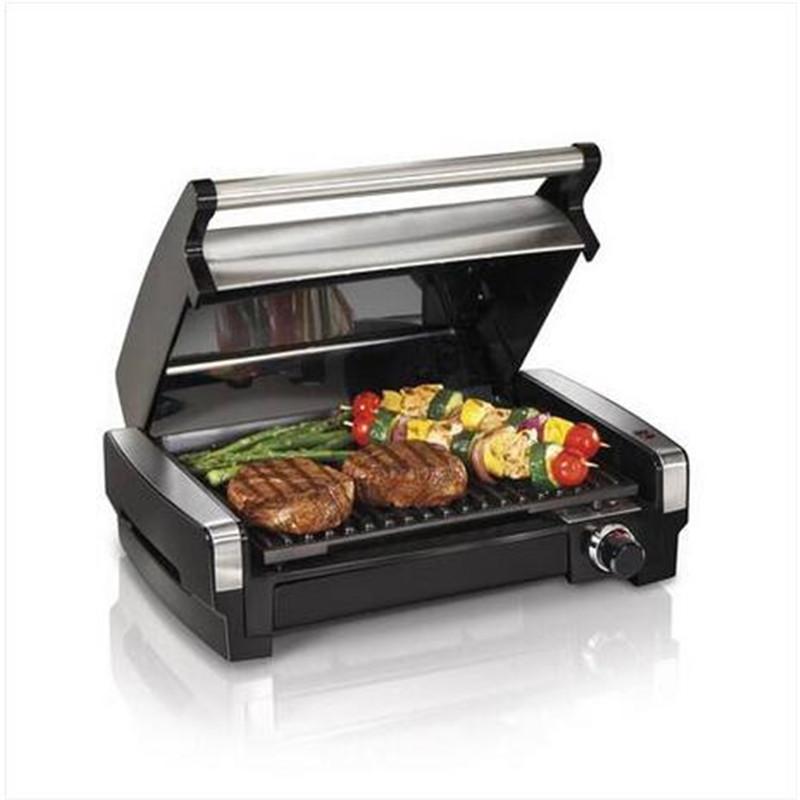 Electric Indoor Flavor Searing Smokeless Grill Stainless Steel Home