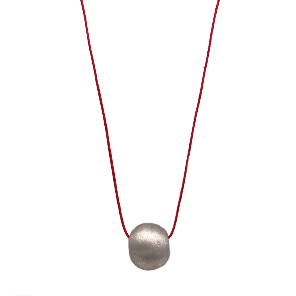 Recycled Bombshell Ball Necklace | Handmade in Laos | Recycled Aluminum | Peace Jewelry | SLATE+SALT