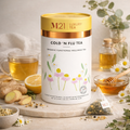 Echinacea Apple Lemon Herbal Tea | Organic | Ginger, Hibiscus & Lemongrass | Caffeine-Free | 24 Compostable Pyramid Bags | Made in Canada | Tega Tea