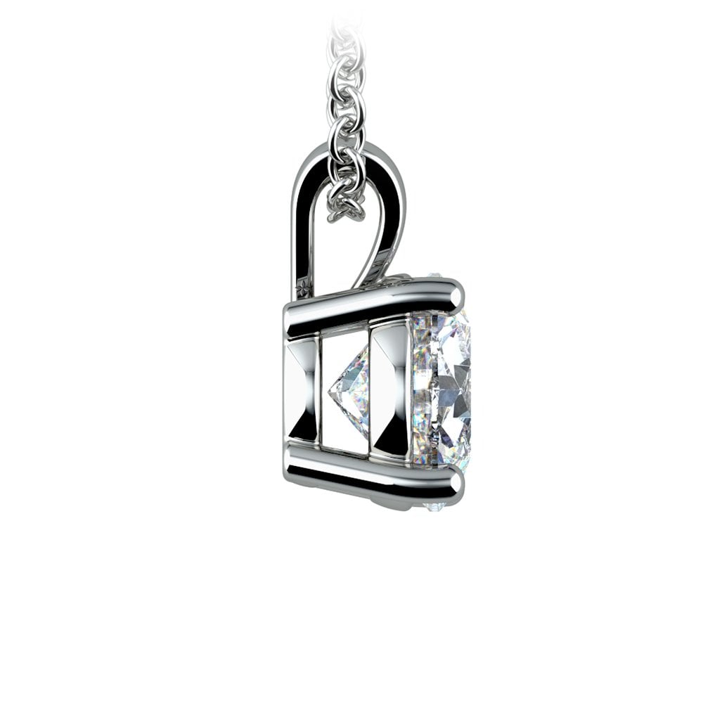 Lab-Grown Diamond Pendant | 14K Gold Chain | VS Clarity | 0.5 & 0.75 CTW | Made in USA | Vossagin