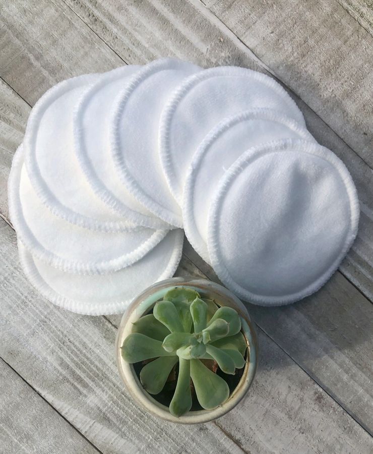 Reusable Facial Rounds Pads 5-Pack | Bamboo & Cotton | Makeup Remover | Washable | BeNat