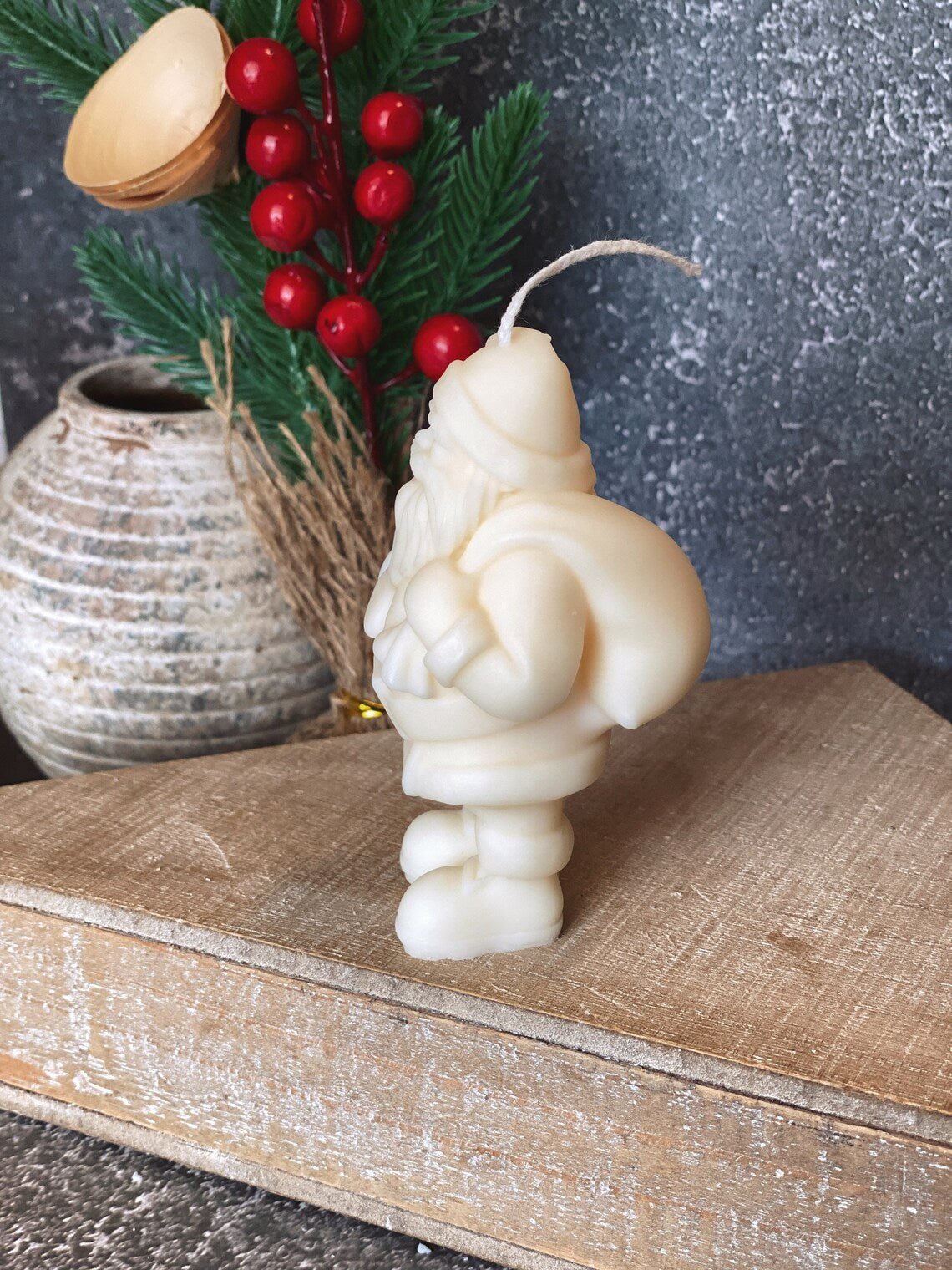 Santa Candles for Festive Decor and Holiday Spirit