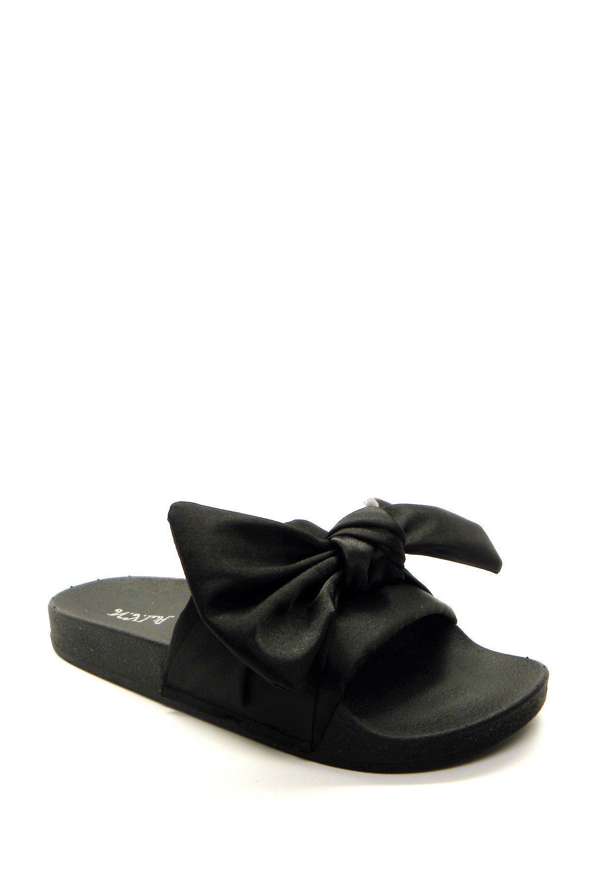 Satin Pool Slides | Soft Satin Upper | Flexible Footbed | Sizes 6-10 | Black, Pink & White