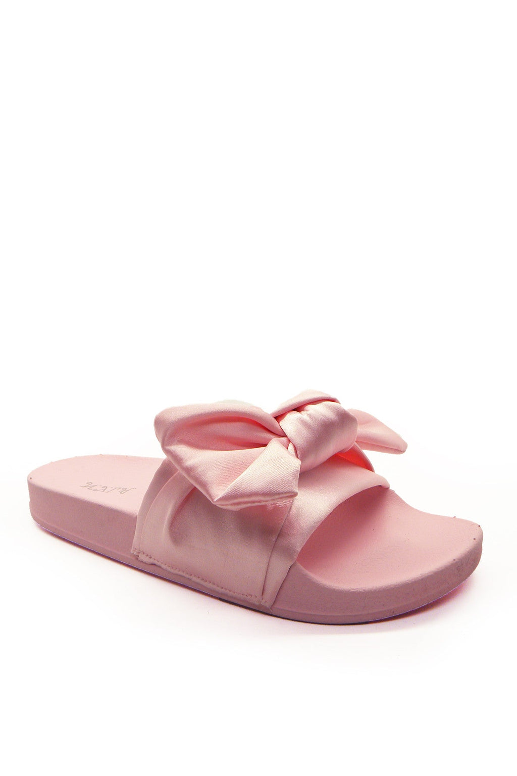 Satin Pool Slides | Soft Satin Upper | Flexible Footbed | Sizes 6-10 | Black, Pink & White