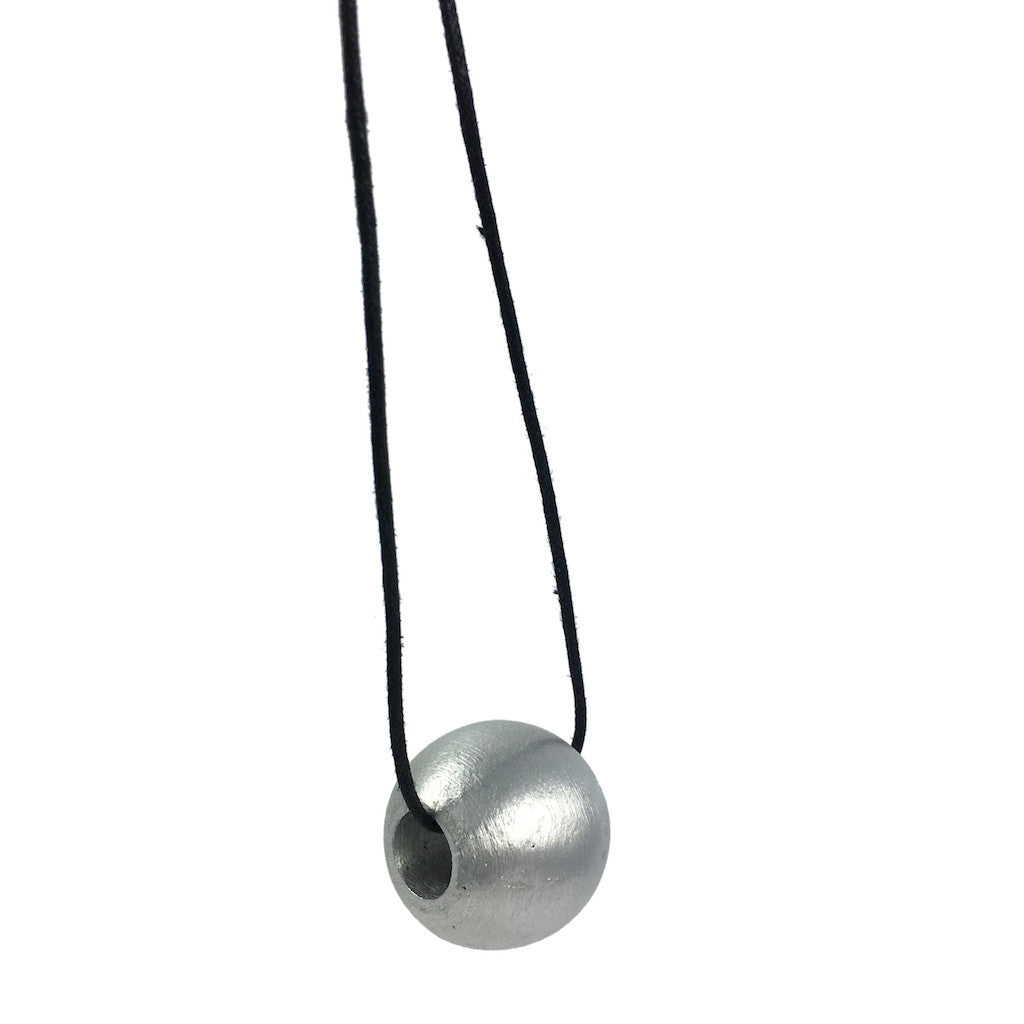 Recycled Bombshell Ball Necklace | Handmade in Laos | Recycled Aluminum | Peace Jewelry | SLATE+SALT