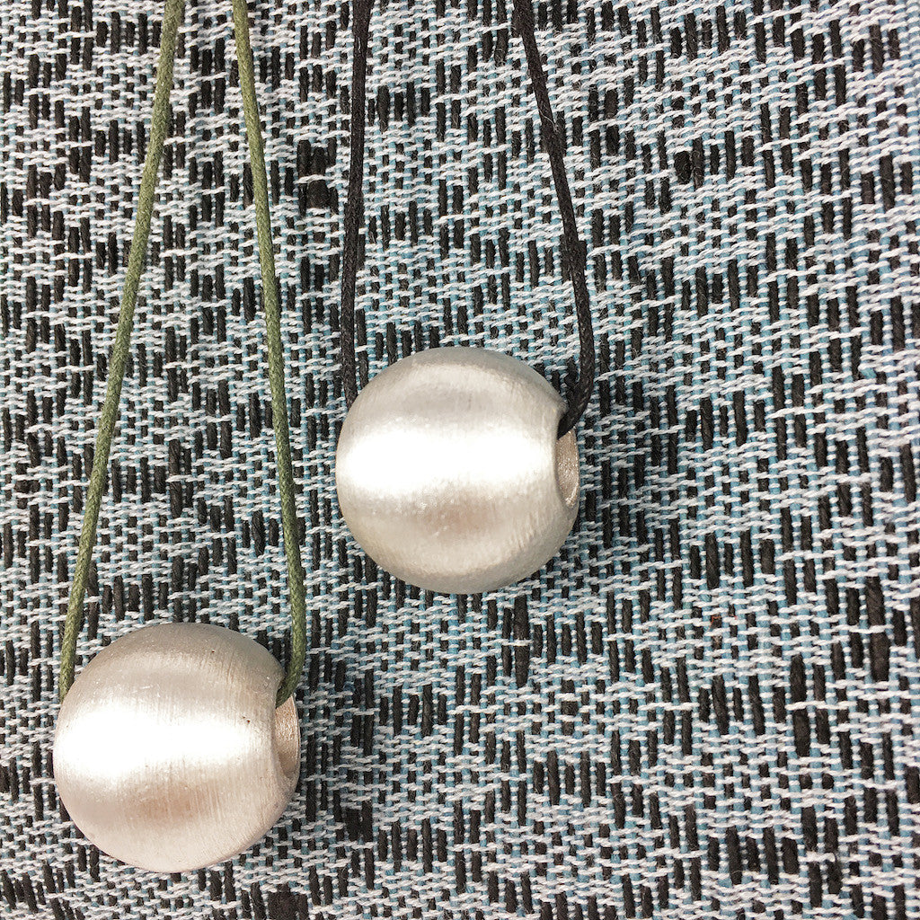 Recycled Bombshell Ball Necklace | Handmade in Laos | Recycled Aluminum | Peace Jewelry | SLATE+SALT