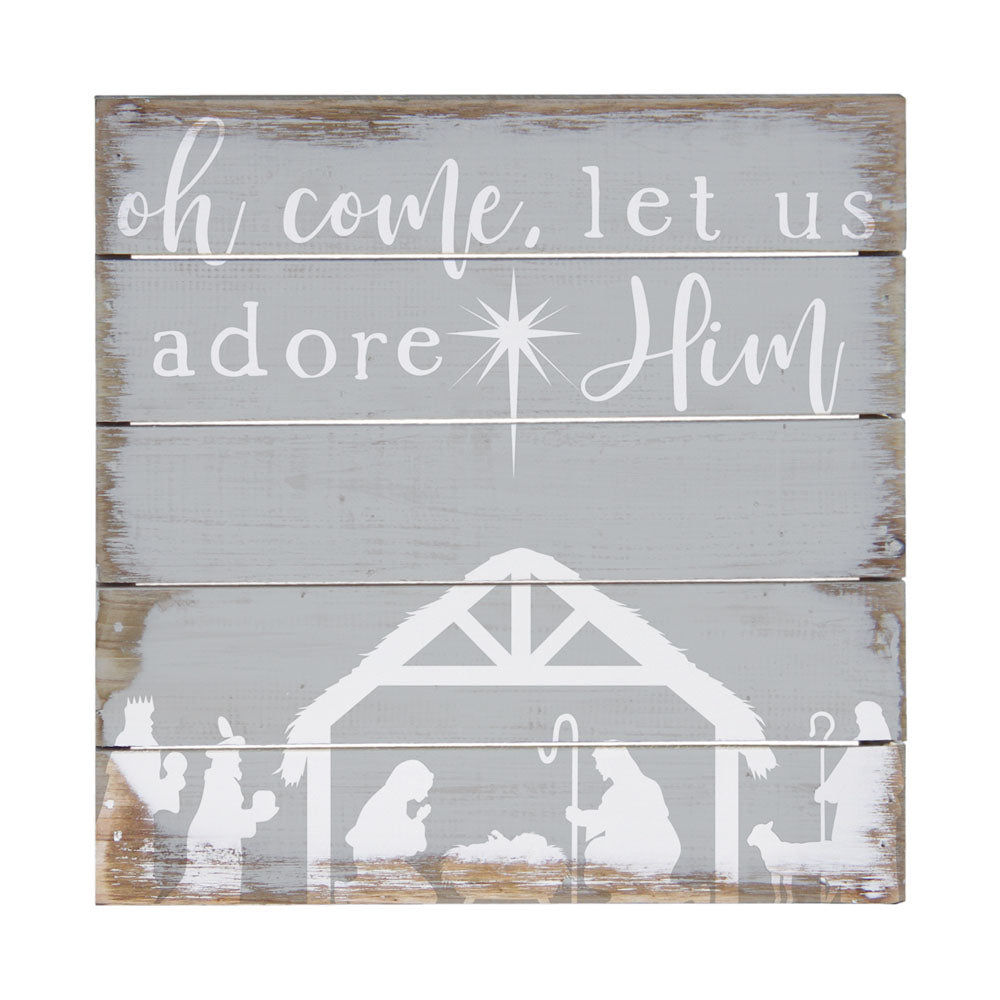 Adore Him | Nativity Perfect Pallet Petite | 2 Sizes | Christmas Decor | Sincere Surroundings