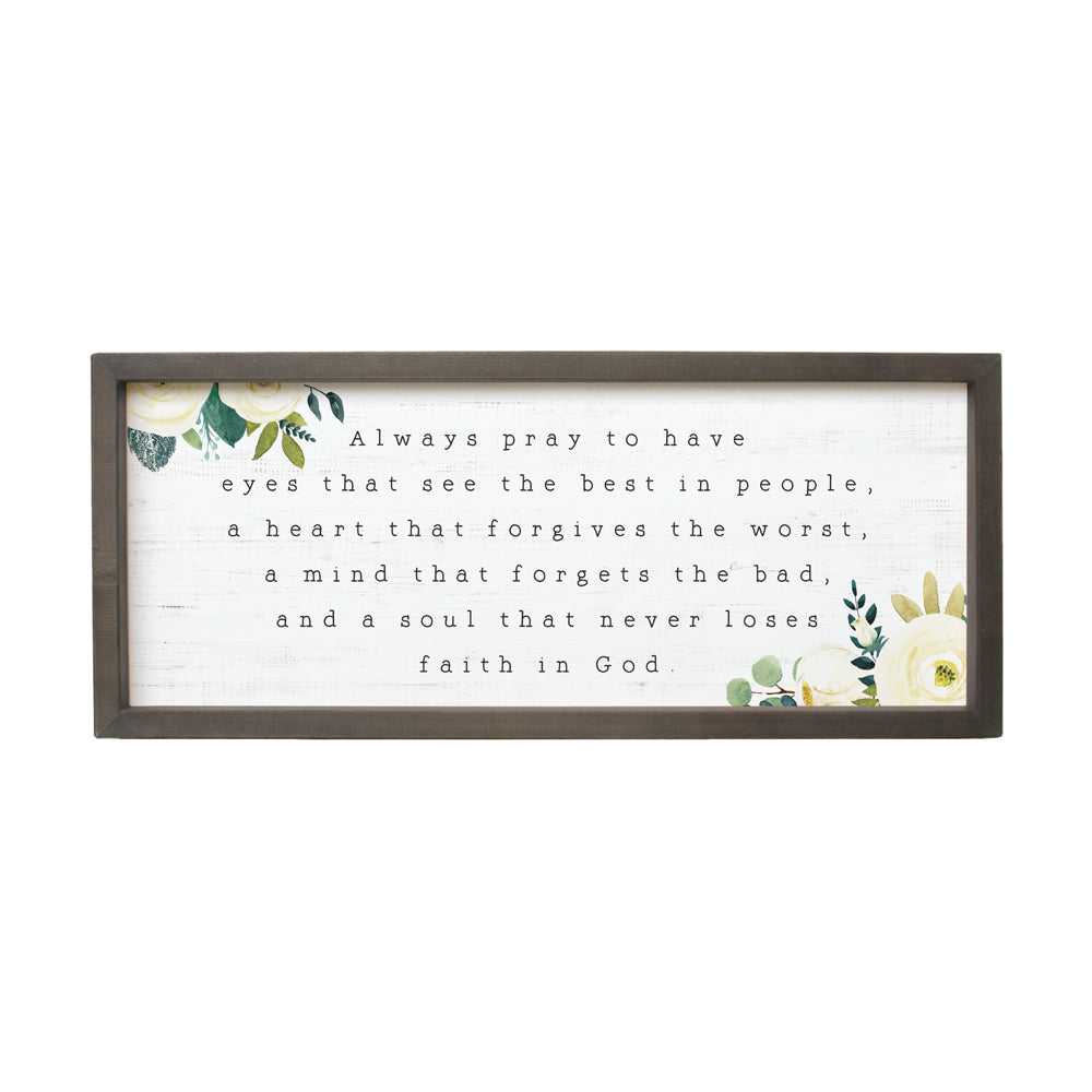 Always Pray - Vintage Frame Sign
