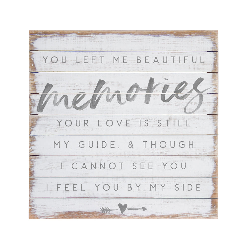 Beautiful Memories | Perfect Pallets Wall Decor | 14" x 14" | Christian Home | Sincere Surroundings