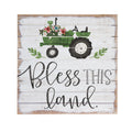Bless This Land Green Wood Pallet Sign