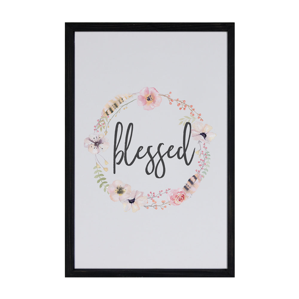 Blessed Floral Sign