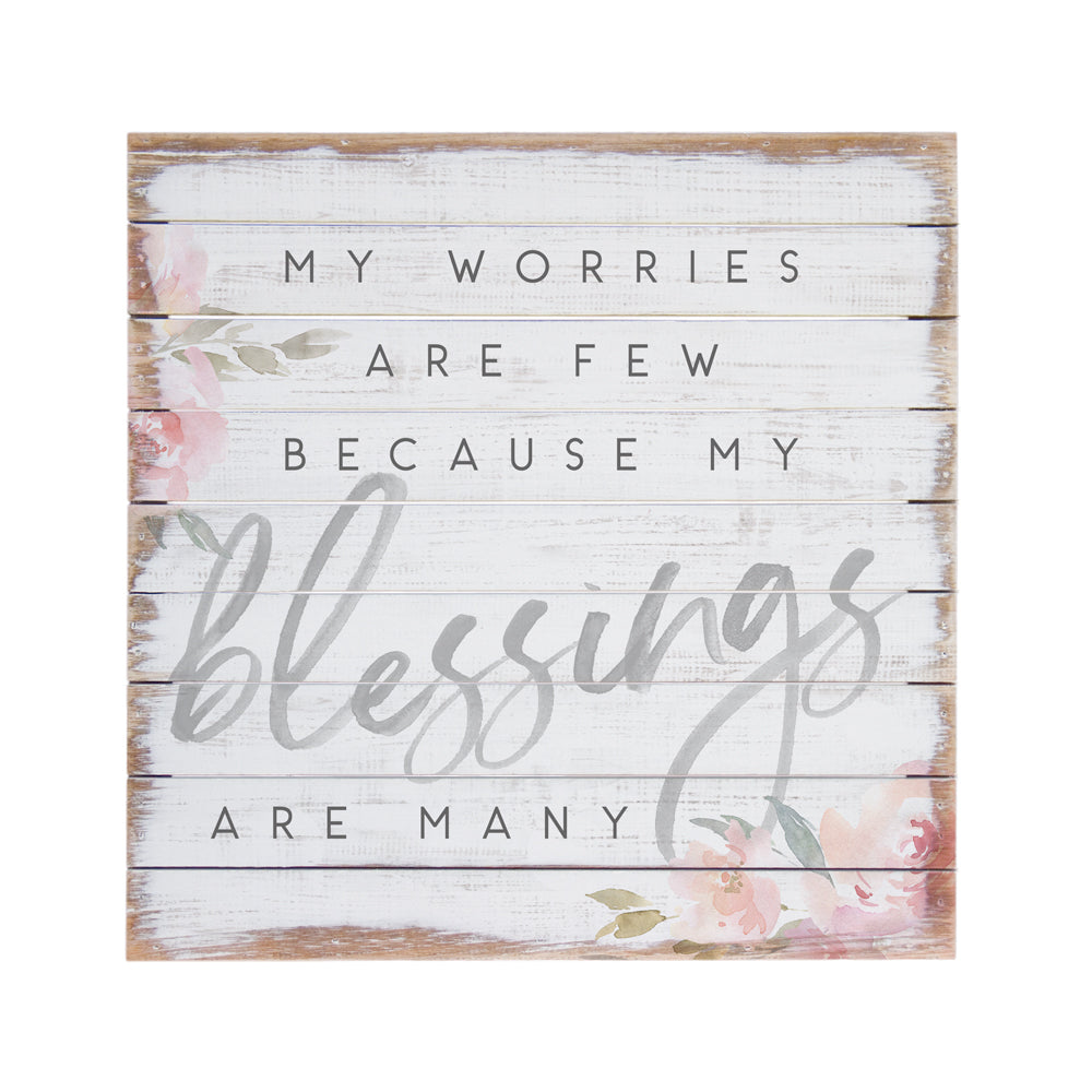 Blessings Are Many – Rustic Wood Pallet Sign
