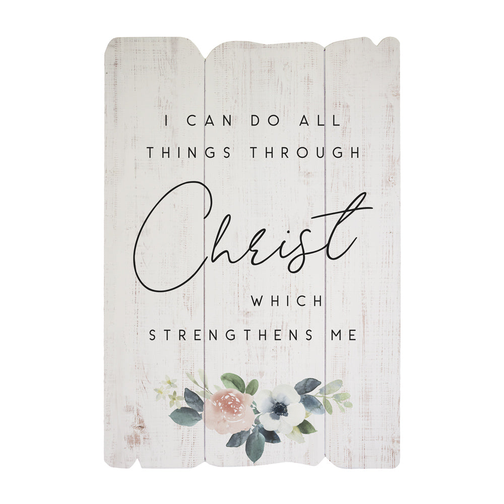 I Can Do All Things | Christ Strengthen Pallet Wood Sign | Philippians 4:13