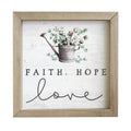 Faith Hope Love – Rustic Framed Wood Sign