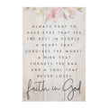 Faith In God Rustic Pallet Sign | 16" x 10.75" | Horizontal Wood Wall Decor | Christian Home | Sincere Surroundings