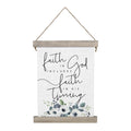 God's Timing - Hanging Canvas Sign