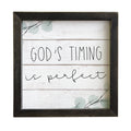 God’s Timing – Rustic Framed Wood Sign
