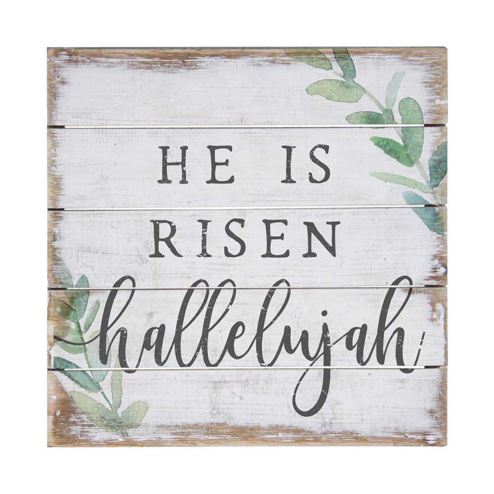 He Is Risen | Hallelujah! | Perfect Pallet Petite | 2 Sizes | Easter & Easter Year-Round Christian Decor | Sincere Surroundings