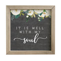It Is Well With My Soul | Rustic Framed Sign | Christian Home Decor