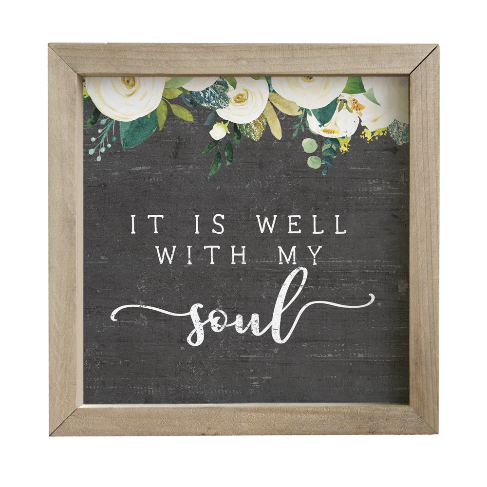 It Is Well With My Soul | Rustic Framed Sign | Christian Home Decor