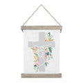 Jesus Floral Cross | Hanging Canvas Wall Art