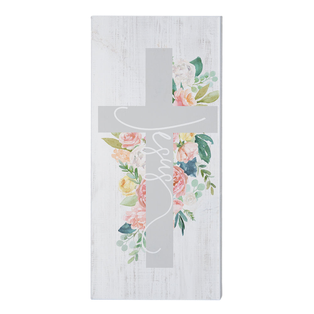 Jesus Floral Cross - Wall Art