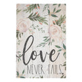Love Never Fails Rustic Wood Pallet Sign