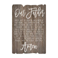 Our Father | The Lord's Prayer | Splendid Fence Wall Sign | 2 Sizes | Christian Home Decor | Sincere Surroundings