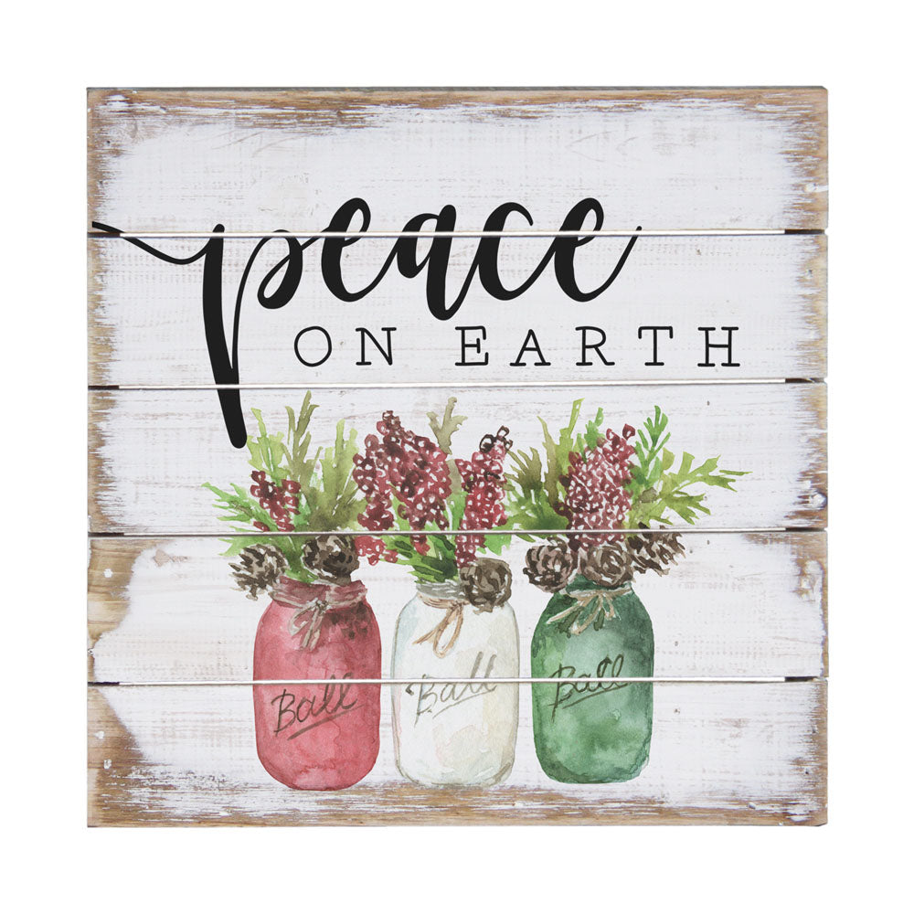 Peace On Earth - Wood Pallet Sign