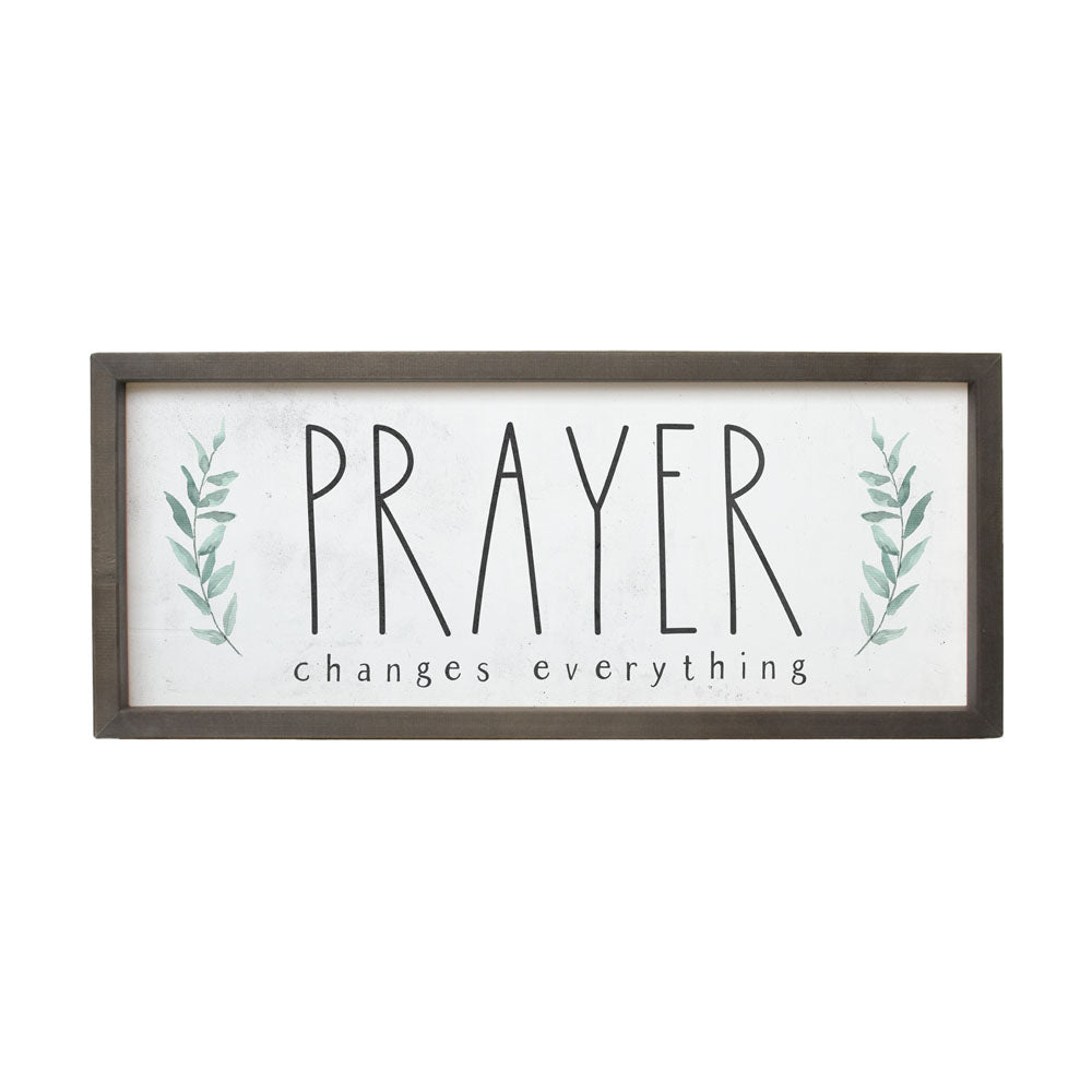 Prayer Changes Everything - Vintage Frame Sign