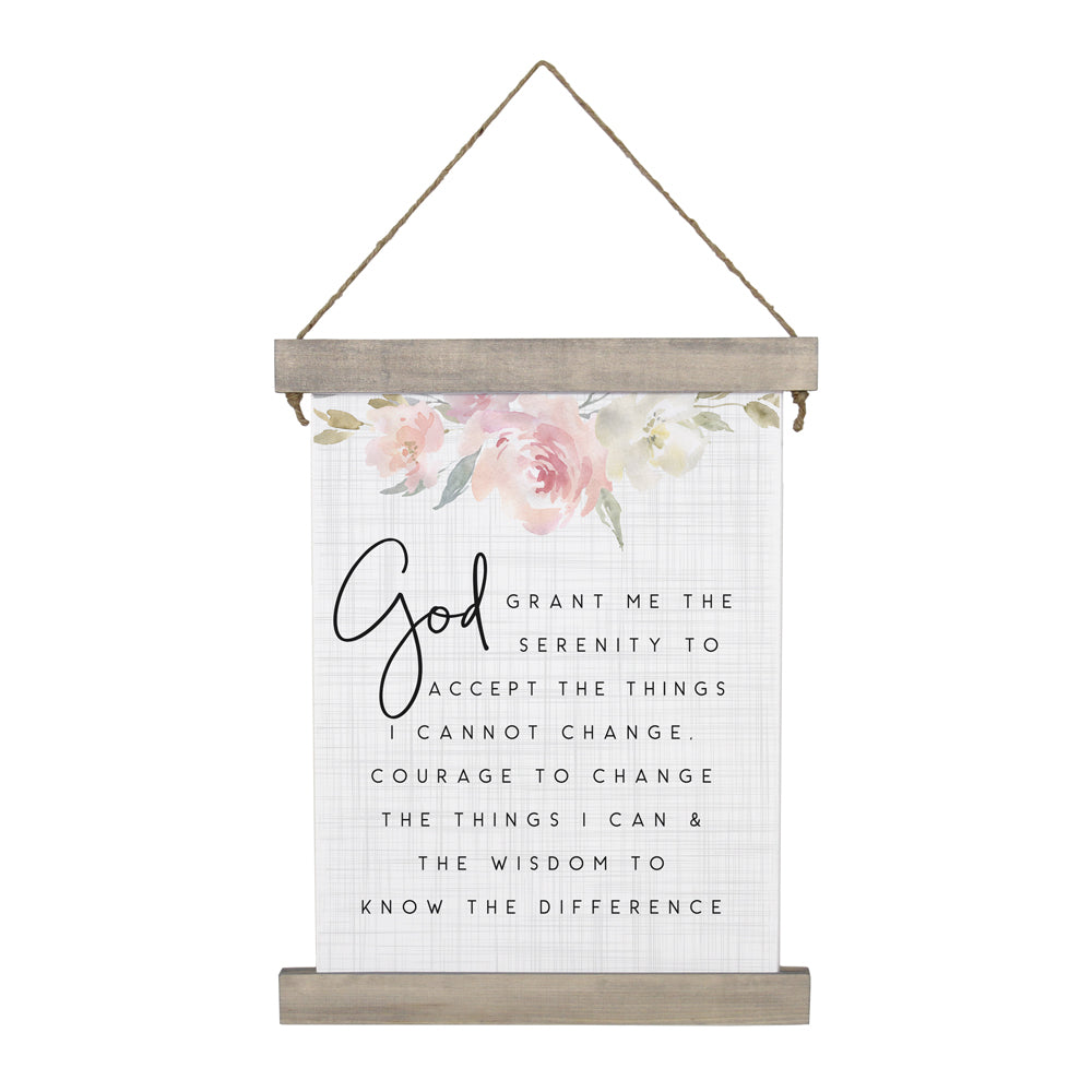 Serenity Prayer - Hanging Canvas Sign