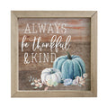Thankful & Kind | Rustic Framed Sign | Christian Home Decor | Sincere Surroundings