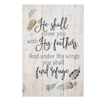 Under His Wings – Rustic Pallet Wood Sign
