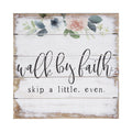 Walk By Faith | Perfect Pallet Petite Sign | 6x6 & 8x8 | Rustic Wood | Christian Home Decor | Sincere Surroundings