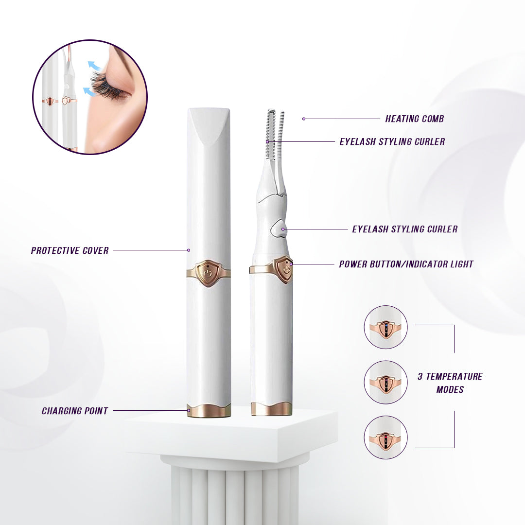 Heated Electric Eyelash Curler — 24-Hour Curl