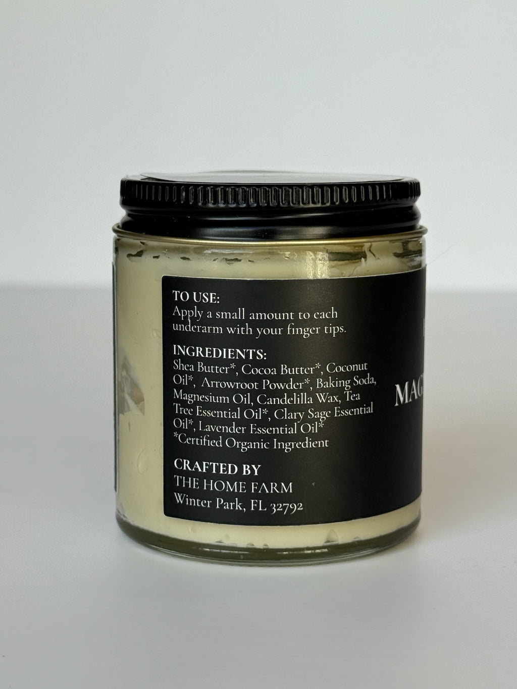 Magnesium Deodorant | Certified Organic & Vegan | Handmade Small Batch | 2oz & 4oz | The Home Farm